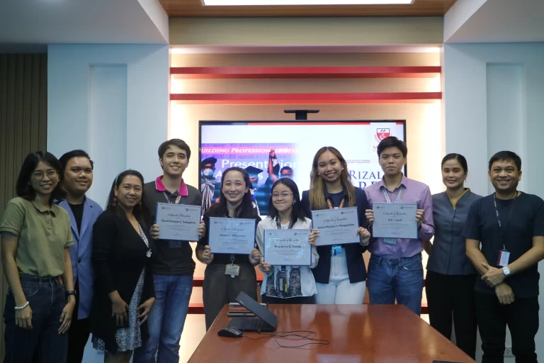Five Graduating Students Nominated for the Jose Rizal Award for Excellence and Virtue in Community Service.