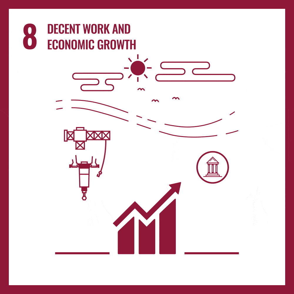 SDG 8 Decent Work and Economic Growth.
