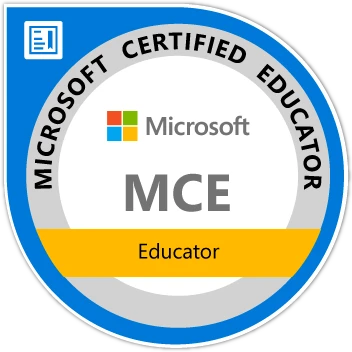 Microsoft Certified Educator.