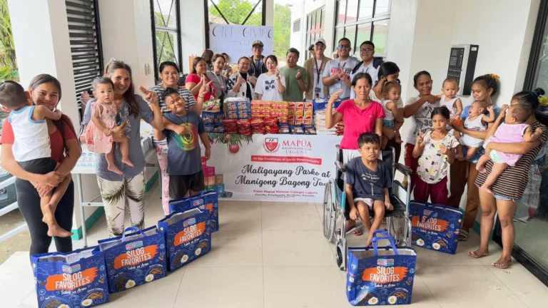 Mapúa MCL Volunteers Bring Holiday Cheer to Pansipit, Agoncillo, Batangas Evacuation Site.