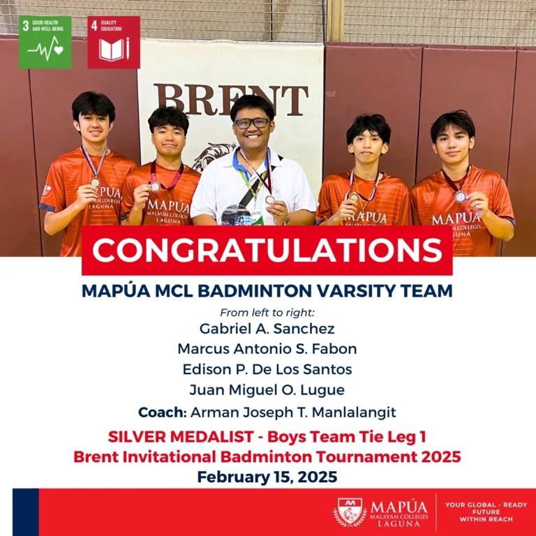 Mapúa MCL SHS Badminton Team win at Brent Invitational Badminton Tournament 2025.
