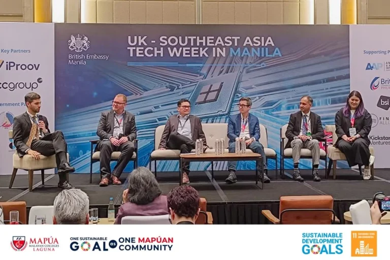 Mapúa MCLs A.I. Integration Office (AIO) participates at the UK-South East Asia Tech Week.