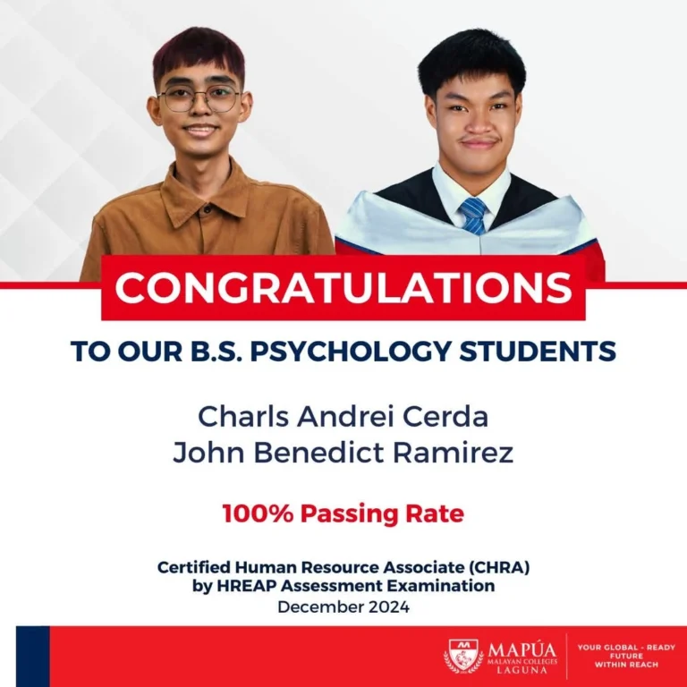 Mapúa MCL obtains new batch of Certified Human Resource Associates in December 2024 HREAP Assessment Examination.