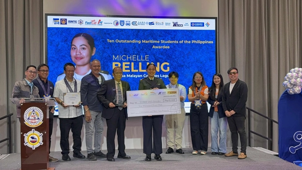 Mapúa-PTC CMETs Michelle Belling honored as One of the Ten Outstanding Maritime Students of the Philippines 2025.
