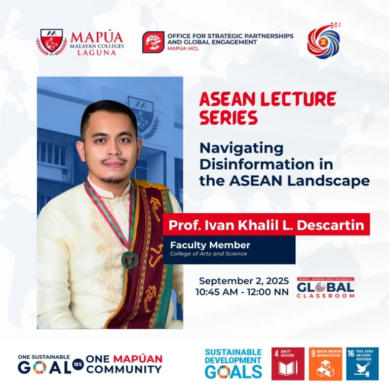 ASEAN Lecture Series explores History Gender Equity and Disinformation.
