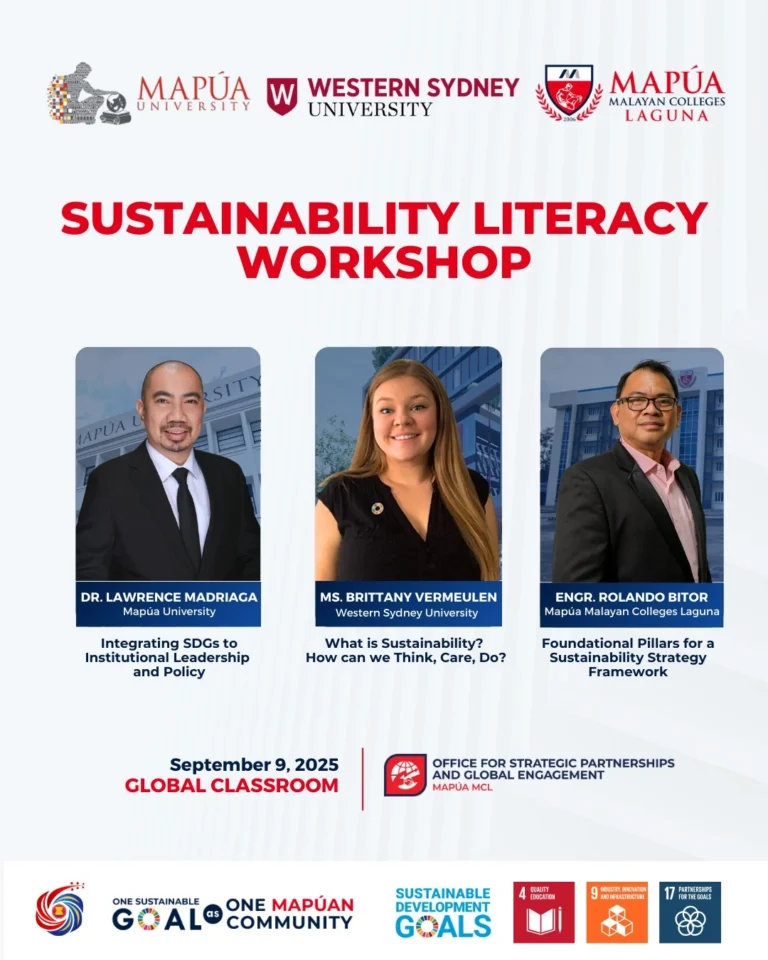Mapúa MCL Hosts Sustainability Literacy Workshop for ASEAN Month Celebration.