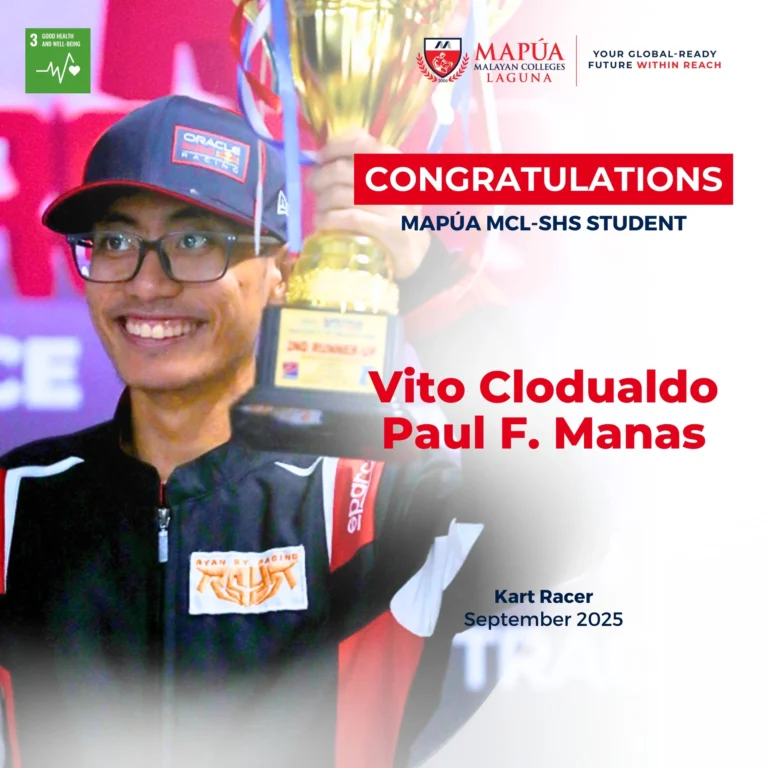 Mapúa MCL-SHS student achieves success in Kart Racing.