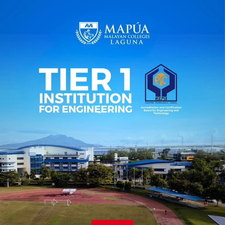Mapúa MCL recognized as Tier 1 Institution for Engineering.