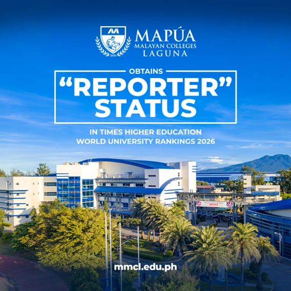 Mapúa Malayan Colleges Laguna obtains Reporter status in Times Higher Education World University Rankings 2026.