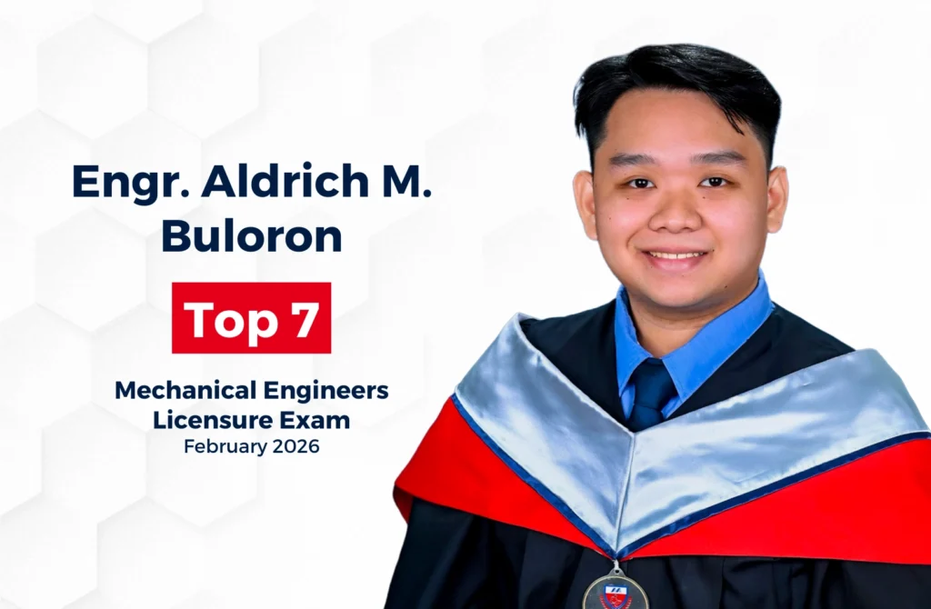 Mapúa MCL alumnus ranks 7th in February 2026 Mechanical Engineers Licensure Exam.