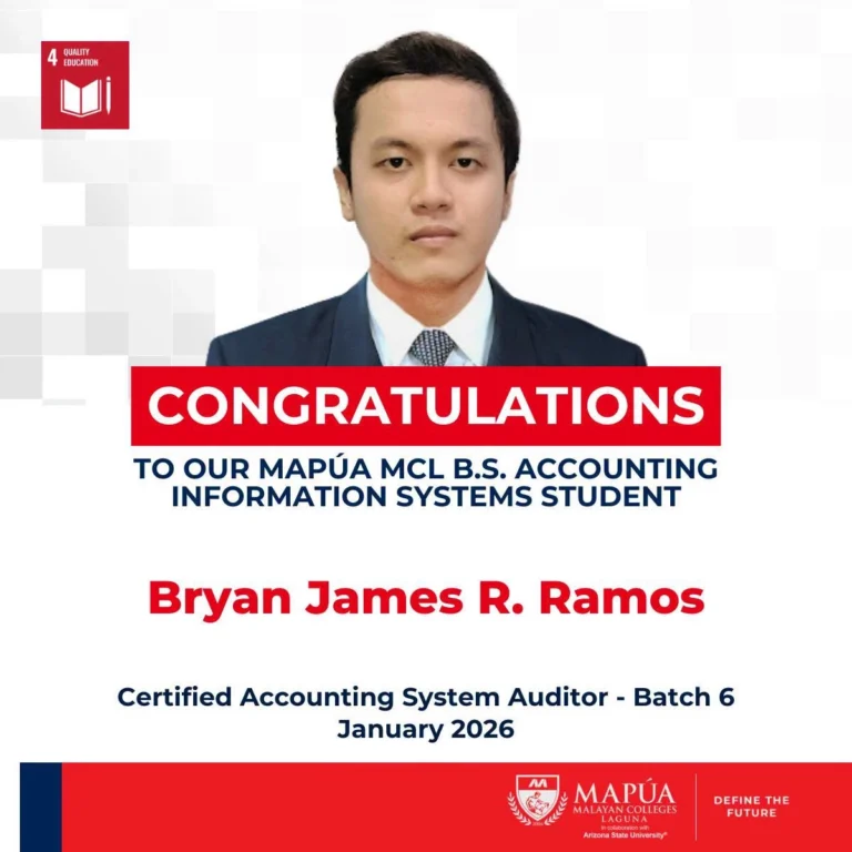 Mapúa MCL AIS graduates pass January and February 2026 Certified Accounting System Auditor Examination.