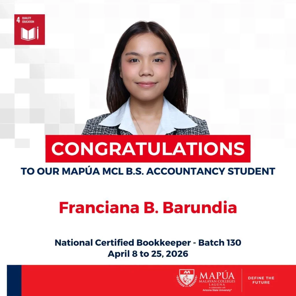 Mapúa MCL BS Accountancy students pass the NC3 Examination.
