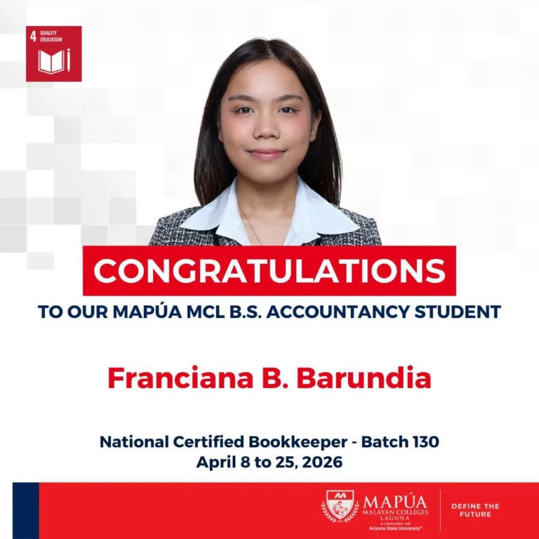 Mapúa MCL BS Accountancy students pass the NC3 Examination.