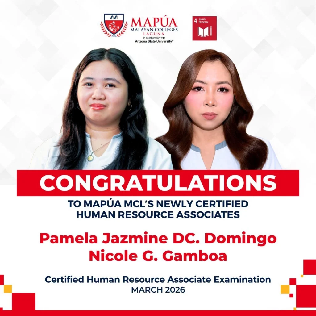 Mapúa MCL BS Psychology Students pass the March 2026 CHRA Examination.
