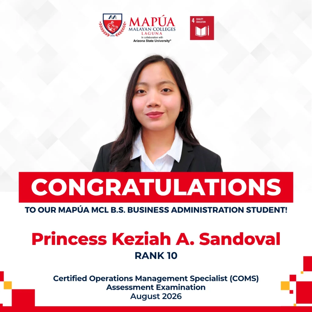 BSBA Operations Management Student Places in COMS Top 10.